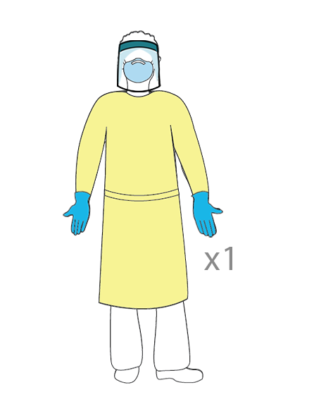 a person wearing ACE PPE