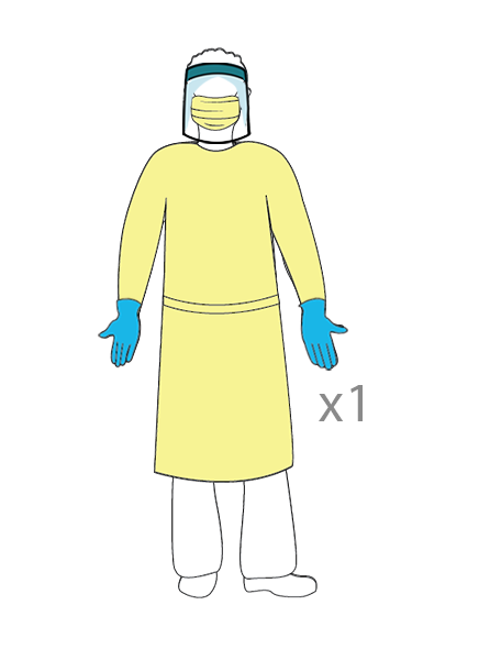 a person wearing DICE PPE